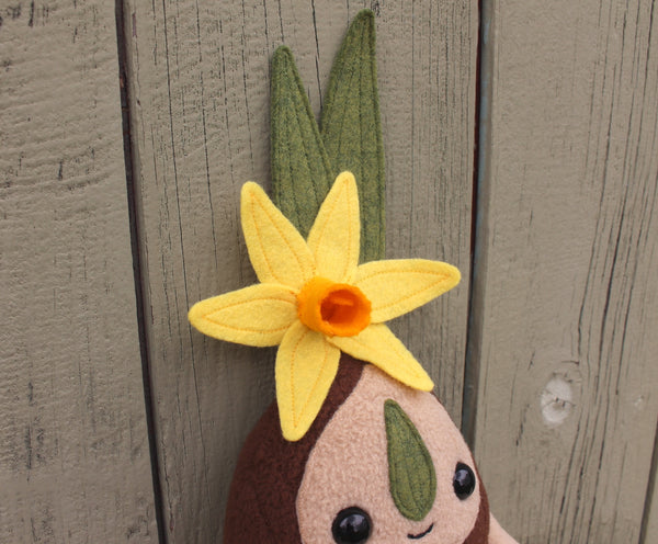 Daffodil Tree Sprite, Handmade Plush Art Doll