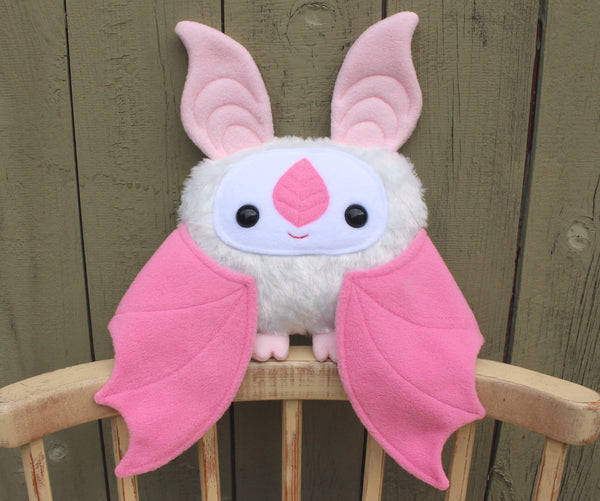 Large White Bat with Pink Ghost Wings